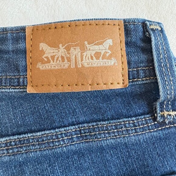 Levis Curvy 529 Womens Skinny Leg Jeans Size 10 Mid-Rise Stretch Blue Denim - Picture 4 of 12